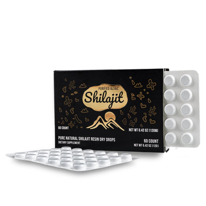 Siberian Green Shilajit Dry Drops | Altai Golden Mountains | 60 x 200mg