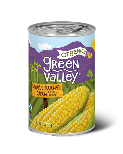 Green Valley Organics Whole Kernel Sweet Corn (Pack of 12 - 15 Oz)