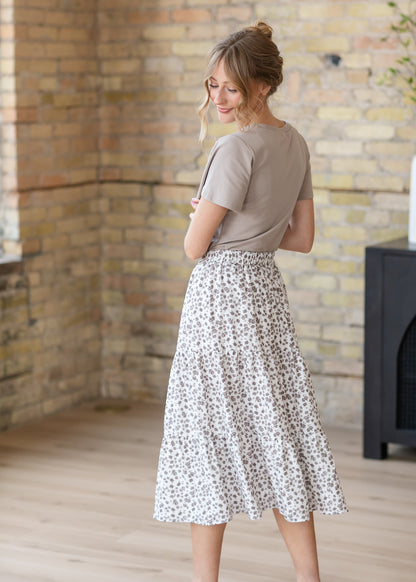 Harlow Tiered Floral Midi Skirt - FINAL SALE