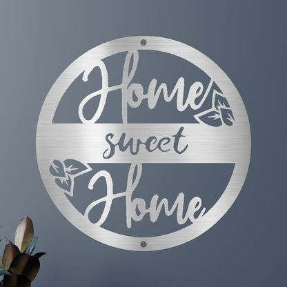 Home Sweet Home Metal Sign - Custom Metal Sign, Housewarming/Wedding Anniversary Gift