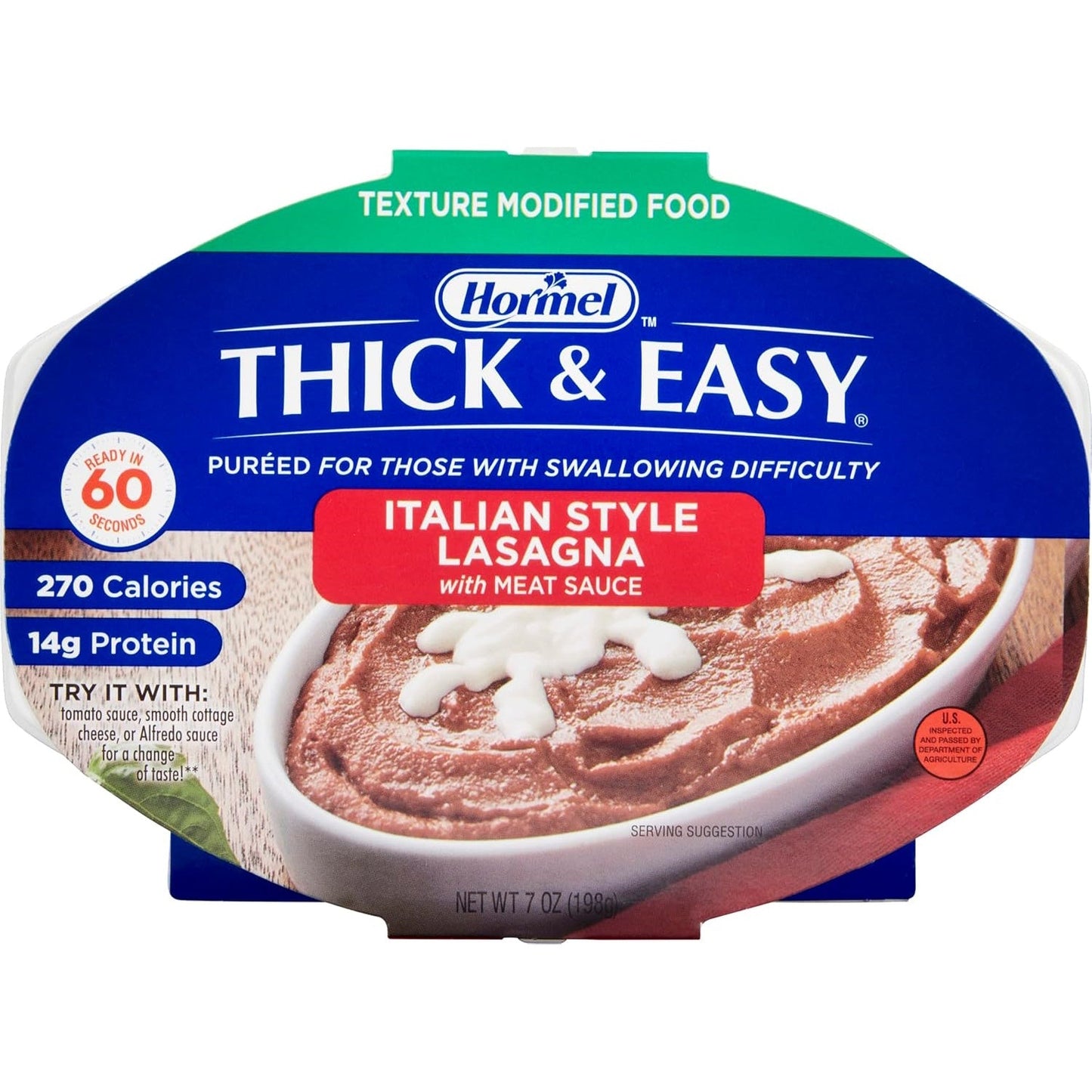 Hormel Thick & Easy Purees, Italian Style Lasagna, Case/7