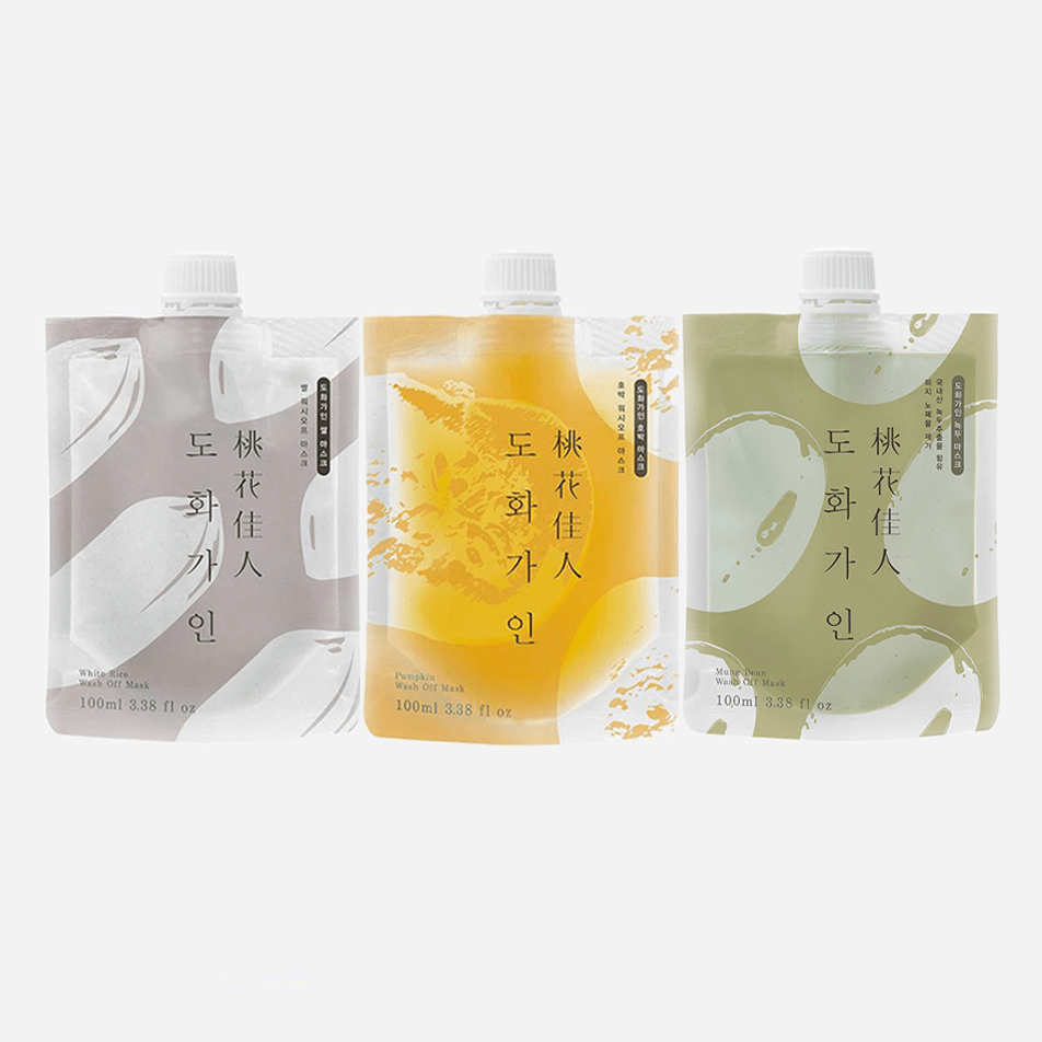 House of Dohwa Wash Off Mask Pack Set (Rice+Pumpkin+Mungbean)