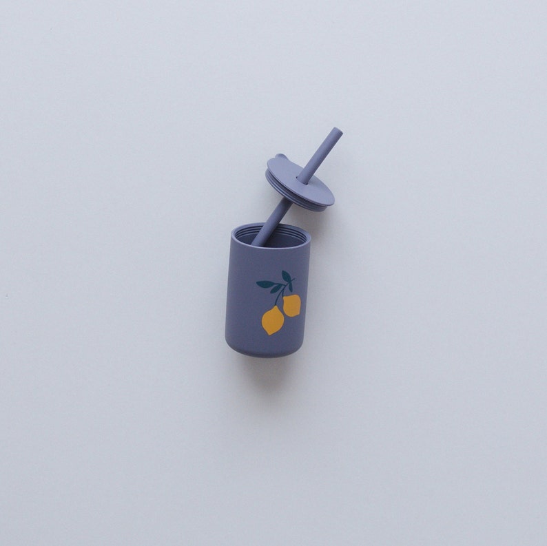 Silicone Straw Cup for Babies & Toddlers - 6oz Silicone Sippy Cup