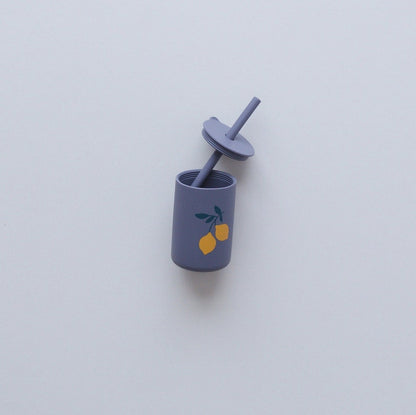 Silicone Straw Cup for Babies & Toddlers - 6oz Silicone Sippy Cup