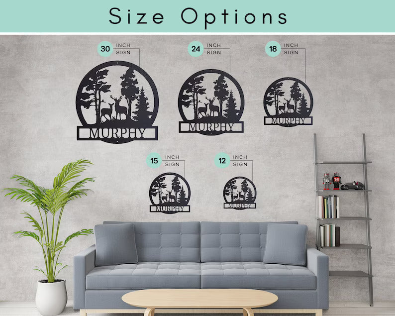 Deer Text Personalized Gifts - Custom Metal Sign, Anniversary/Wedding/Housewarming Gift