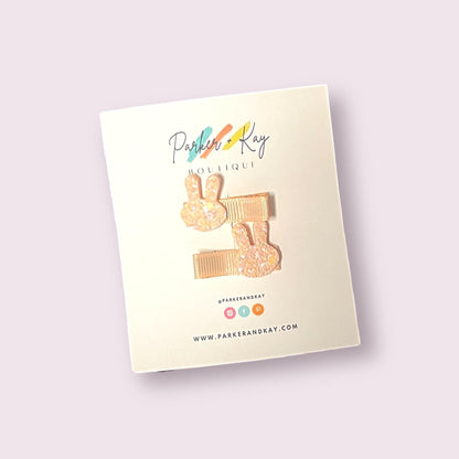 Sparkle Bunny Hair Clips