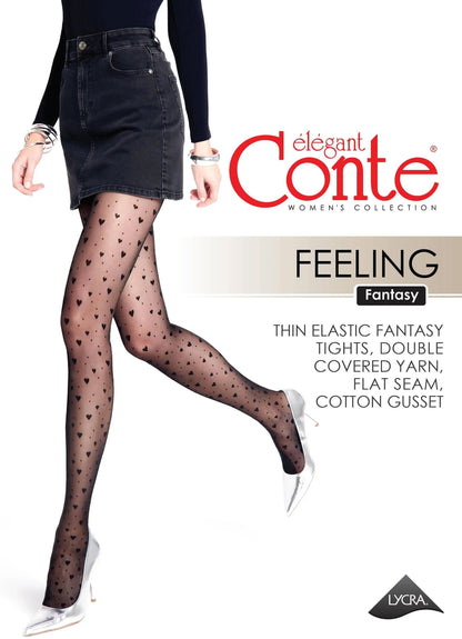 Fantasy Tights Conte Feeling - Hearts and Dots