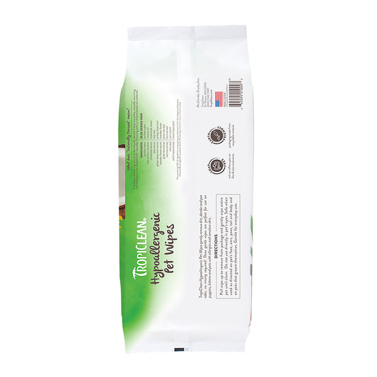 Tropiclean Coconut Hypoallergenic Pet Cleaning Wipes (100ct)