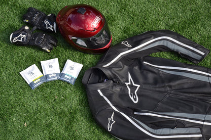 Adventure Sampler Kit: 4 Shower Pouches, 1 Hand Sanitizer (80%), and 1 Deodorant