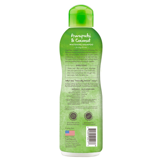 Tropiclean Awapuhi and Coconut Whitening Dog Shampoo (20oz)