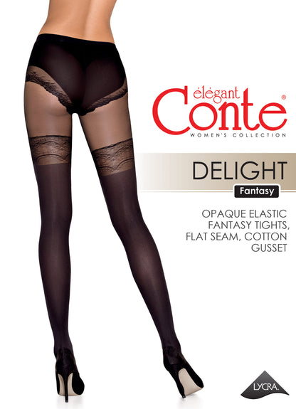 Fantasy Tights Conte Delight - Lace Panties Stockings Imitation