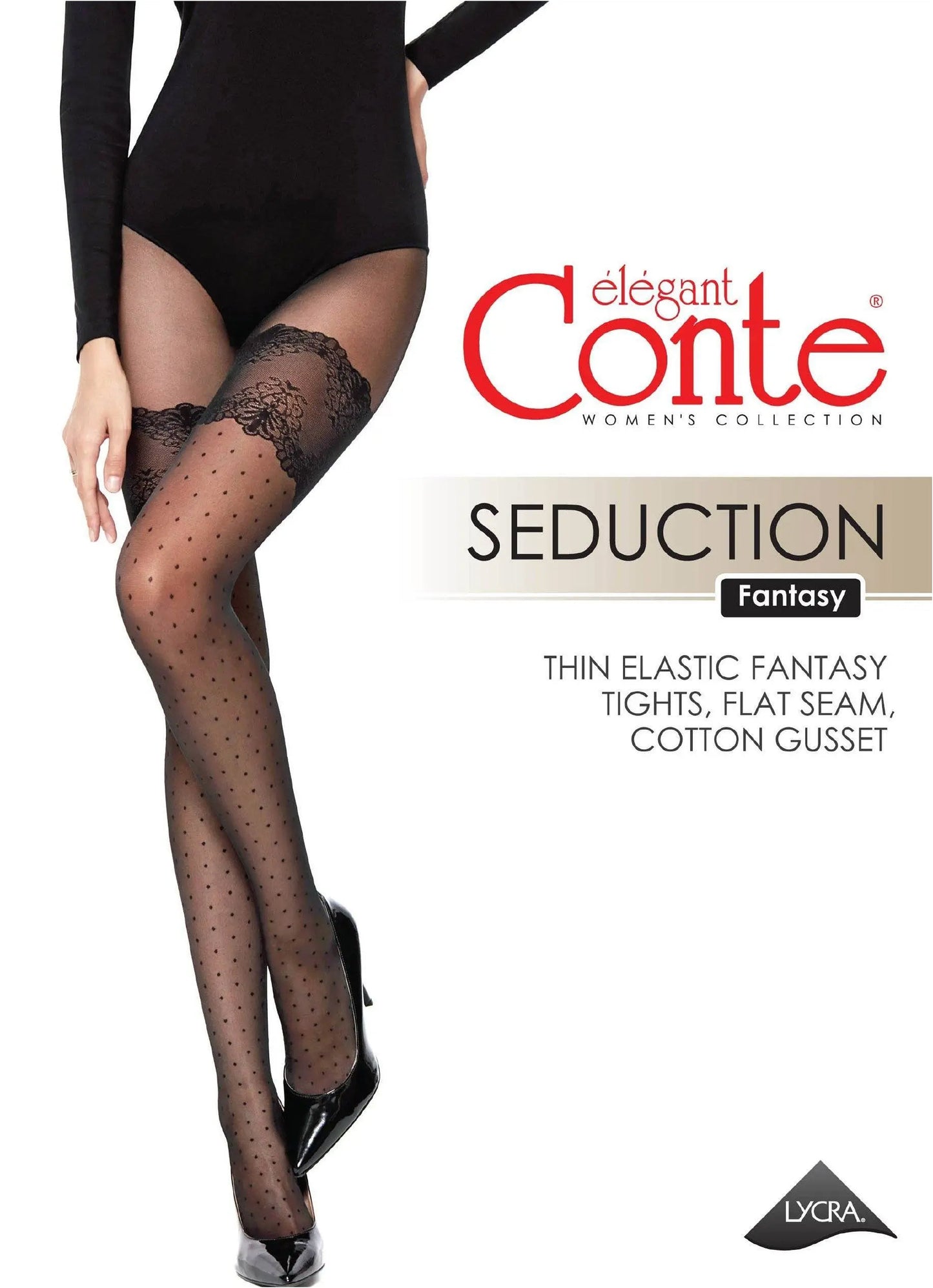 Fantasy Tights Conte Seduction - Polka Dots Stockings Imitation