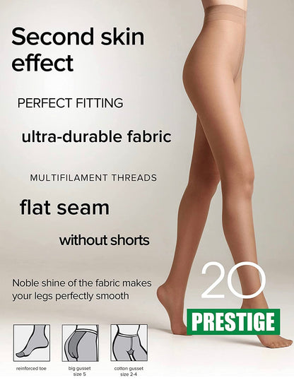 Conte Prestige 20 Den - Classic Sheer to Waist T-top Women's Tights (8С-43СП)