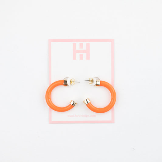 Orange Mini Hoop Earrings