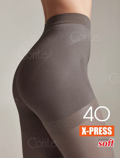 Conte X-Press Soft 40 Den - 5 Modelling Belts Control Top Women's Tights (8С-69СП)