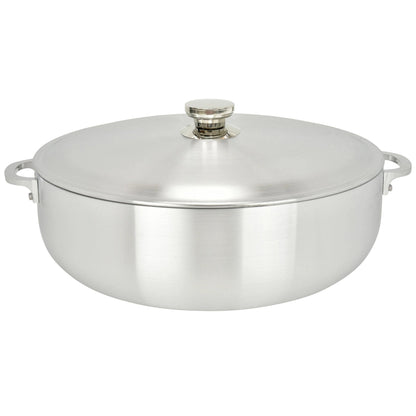 Chef Pro Commercial Grade Aluminum Caldero Stock Pot, Silver, 18.3 Quarts