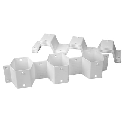 Home Basics Honeycomb 8 Piece Plastic Partition Drawer Divider Organizer Set, White