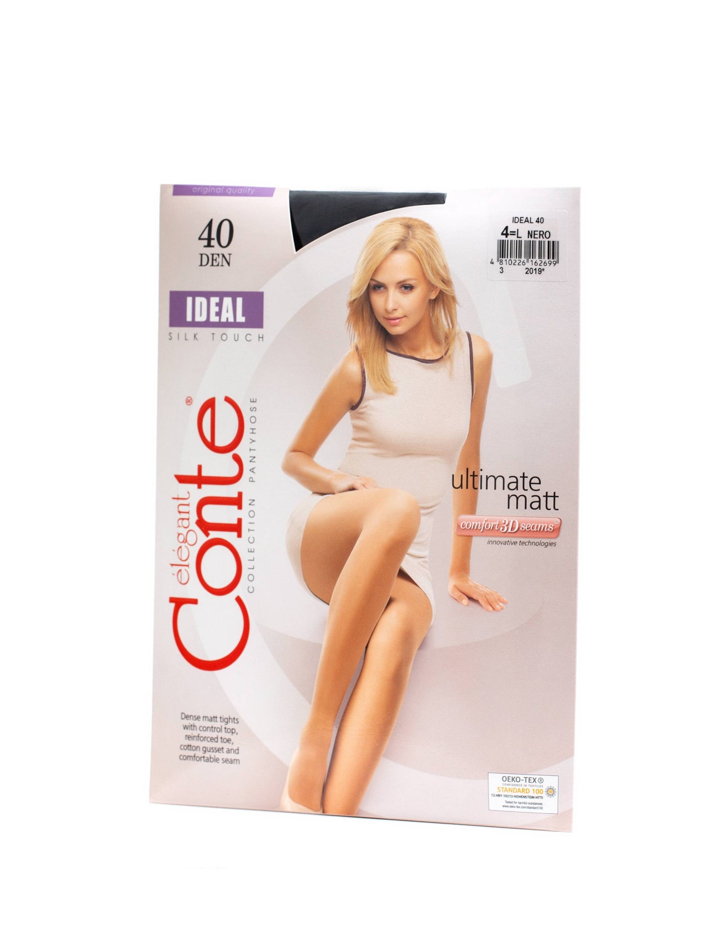 Conte Ideal 40 Den - Classic Women's Tights with a Reinforced Shorts (16С-30СП)