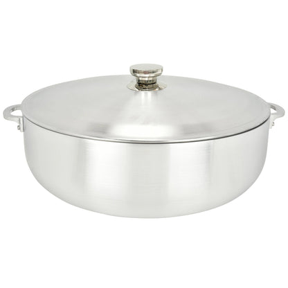 Chef Pro Commercial Grade Aluminum Caldero Stock Pot, Silver, 28.4 Quarts