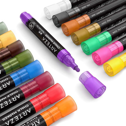 ARTEZA Premium Liquid Chalk Markers Set, 16 Count