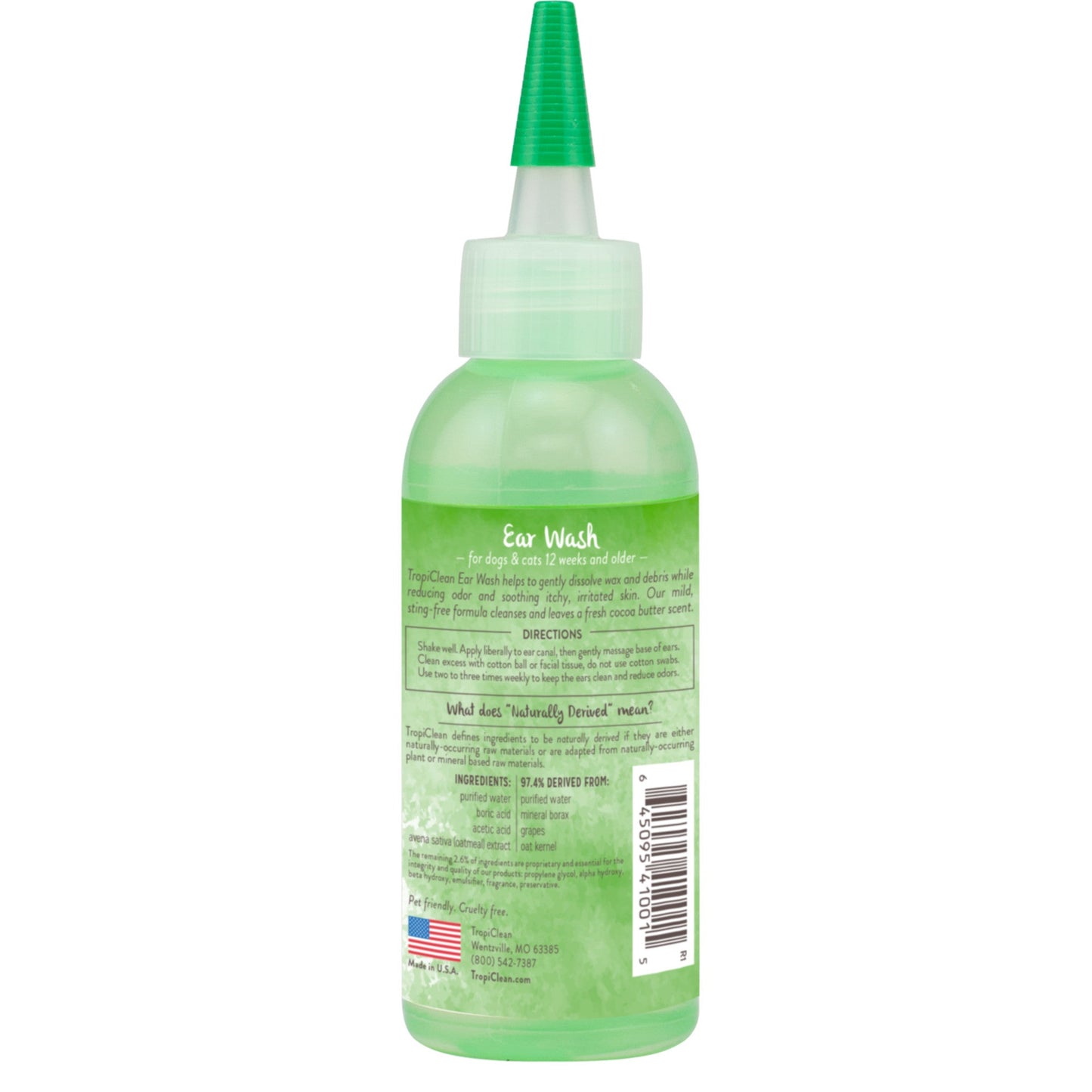 Tropiclean Alcohol Free Pet Ear Wash (4oz)