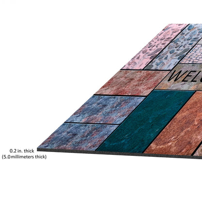 Achim Welcome Home Heavy Duty Outdoor Mat, Multicolor, 18x30 Inches