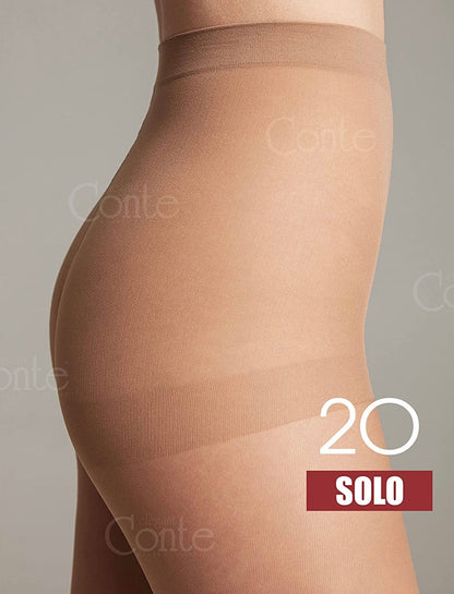 Conte Solo 20 Den - Classic Women's Pantyhose with a Reinforced Shorts (8С-39СП)