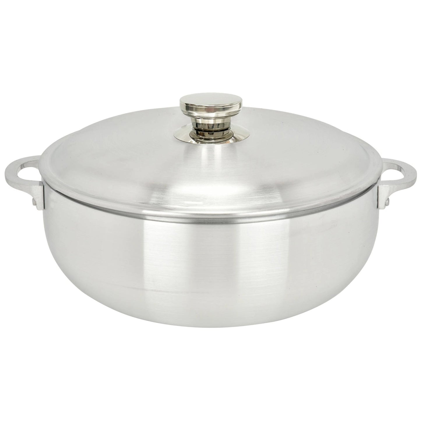 Chef Pro Commercial Grade Aluminum Caldero Stock Pot, Silver, 7.4 Quarts