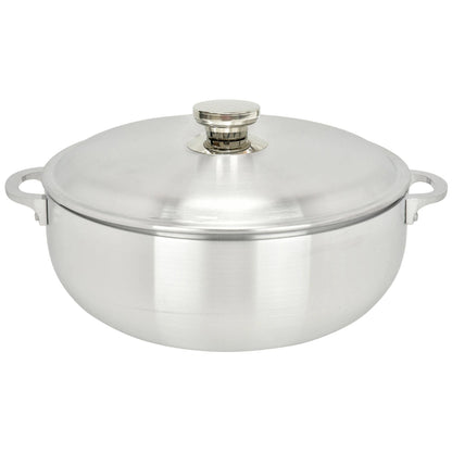 Chef Pro Commercial Grade Aluminum Caldero Stock Pot, Silver, 7.4 Quarts