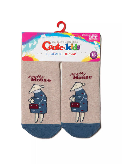Conte-Kids Pretty Tootsies #17С-45СП(295) - Lot of 2 pairs Cotton Terry Socks for Girls