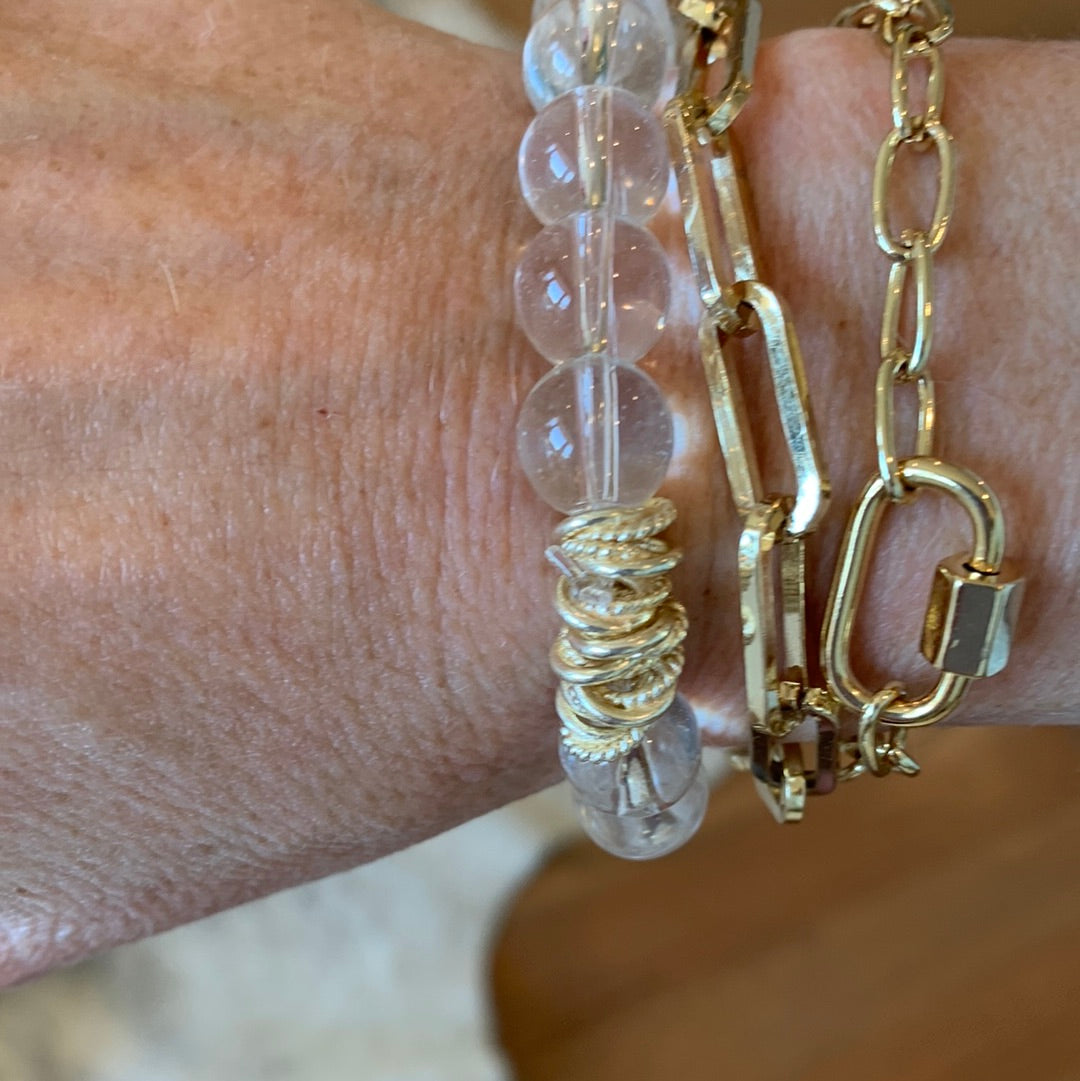Clear Bubble Bead Bracelet