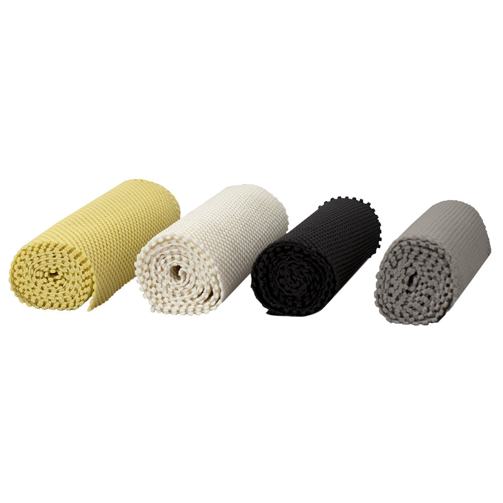 Home Basics Non-Adhesive Rubber Shelf Grip Liner, 12x60 Inches, One Roll, Asst Colors