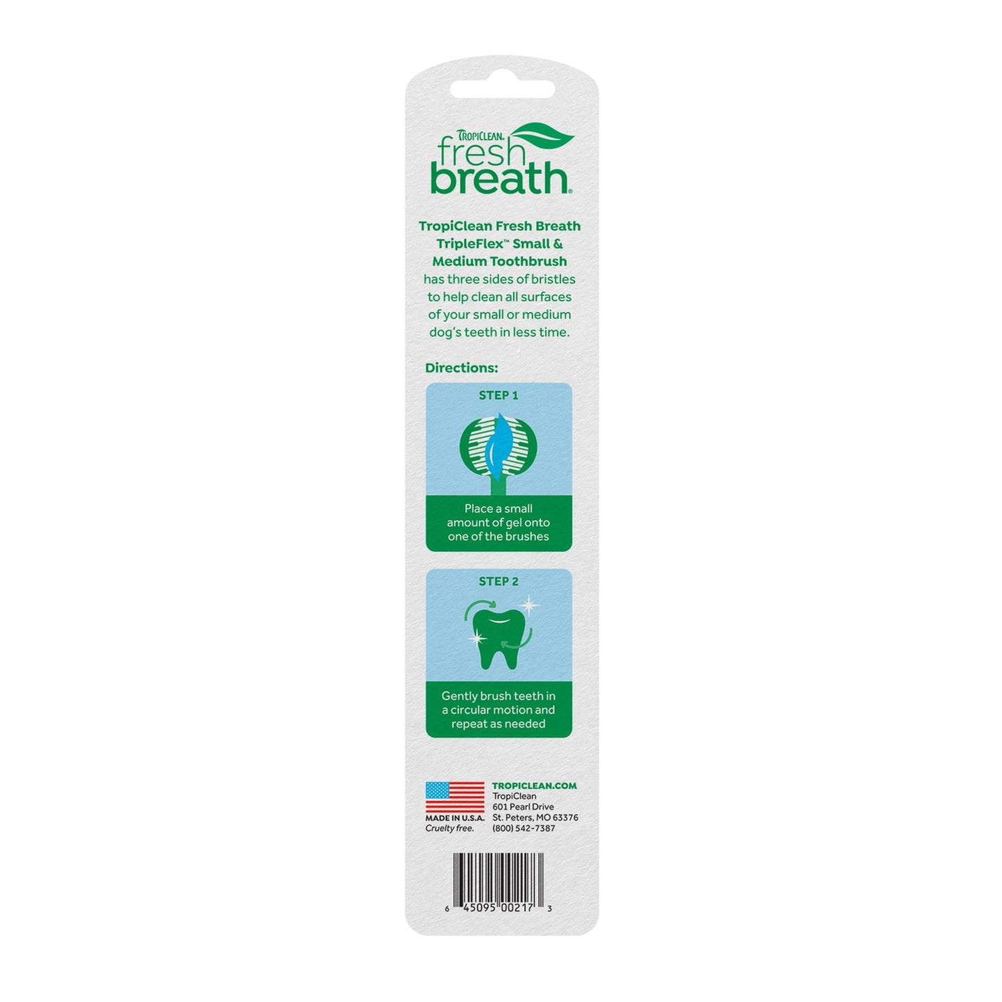 2Pk Tropiclean Finger Tooth Brush
