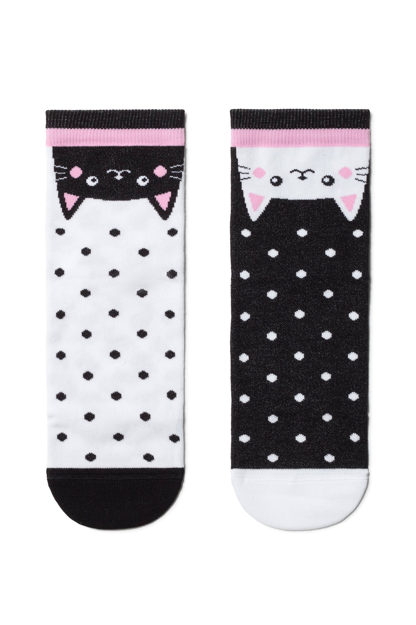 Socks Cotton Conte Happy 174 - Cats