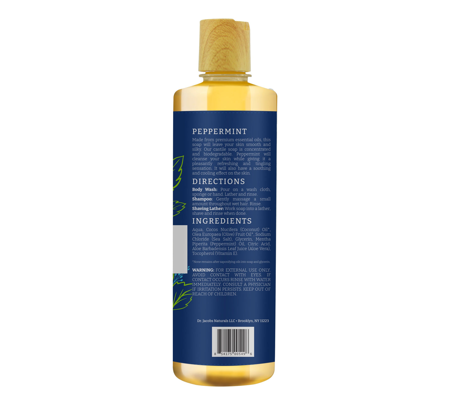 Peppermint Castile Body Wash (All American)