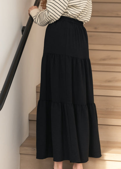 Jill Stretch Waist Tiered Maxi Skirt