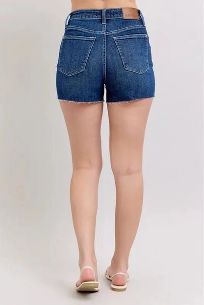 Judy Blue High Waist Criss-Cross Waistband Denim Shorts