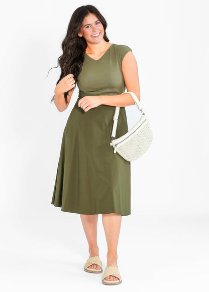 Kate Cap Sleeve Midi Dress