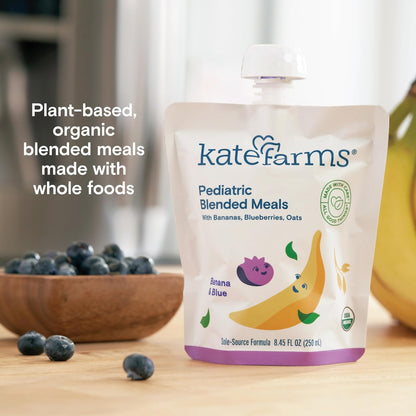 Kate Farms Pediatric Blended Meals, Banana & Blueberry, CS/12