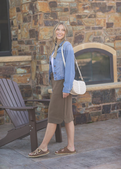 Kelly Drawstring Midi Skirt