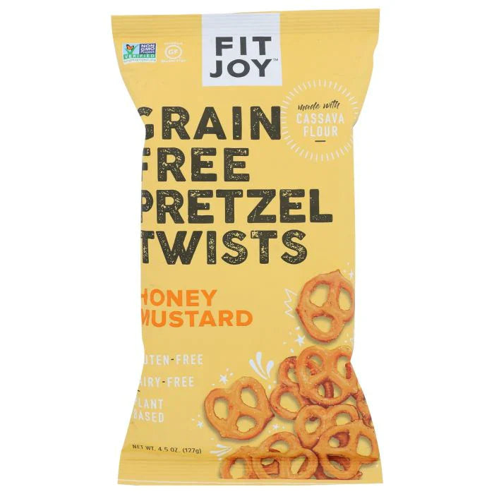 Fitjoy Pretzels, Green French Honey Mustard, 4.5 oz (Case of 12)
