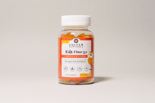 Halal Omega 3, 6 & 9 Gummies with DHA for Kids - 60 Count | Salaam Nutritionals