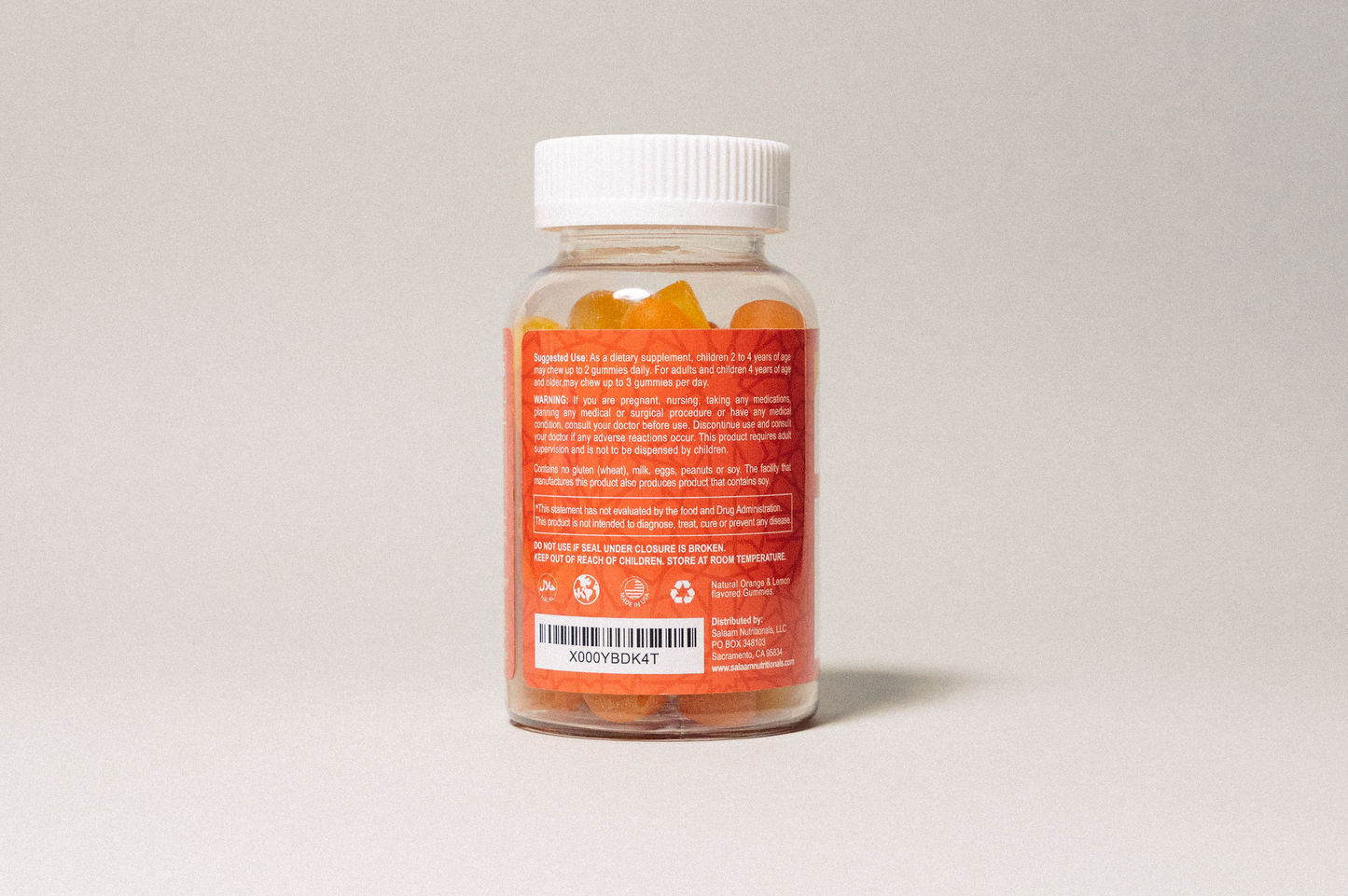 Halal Omega 3, 6 & 9 Gummies with DHA for Kids - 60 Count | Salaam Nutritionals