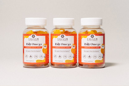 Halal Omega 3, 6 & 9 Gummies with DHA for Kids - 60 Count | Salaam Nutritionals