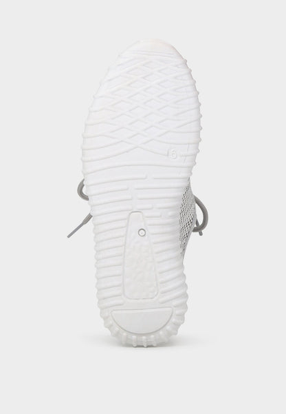 Knitted Black Walking Sneakers