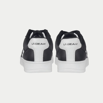 LA Gear Kids Edge Lowtop | Black x White Logo