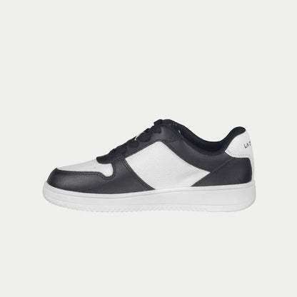 LA Gear Kids Edge Lowtop | Black x White Logo