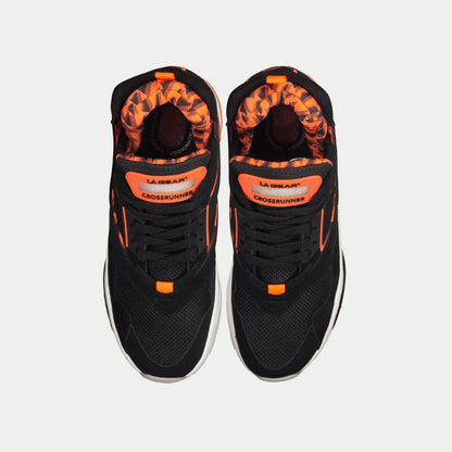 LA Gear Men's Turbo Light-Up Mid | Black x Neon Red