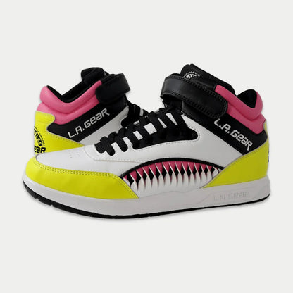 LA Gear Women's Flame Retro Hightop | Black x Pink x Lime