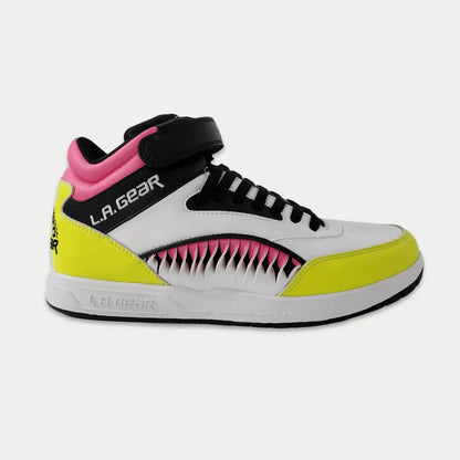 LA Gear Women's Flame Retro Hightop | Black x Pink x Lime